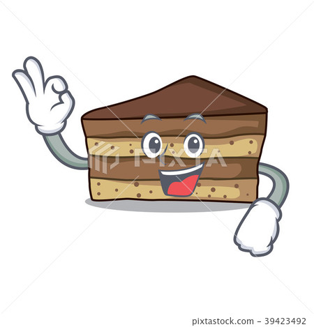 Okay tiramisu character cartoon style 39423492