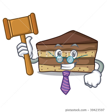 Judge tiramisu mascot cartoon style 39423597