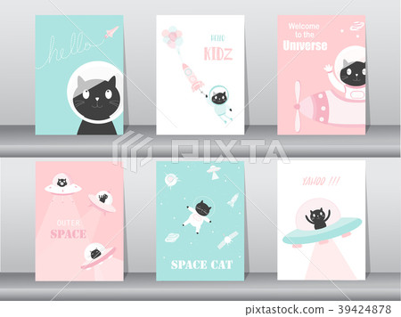 Set of cute animals poster,template,cards,cats Set of cute animals poster,template,cards,cats 39424878