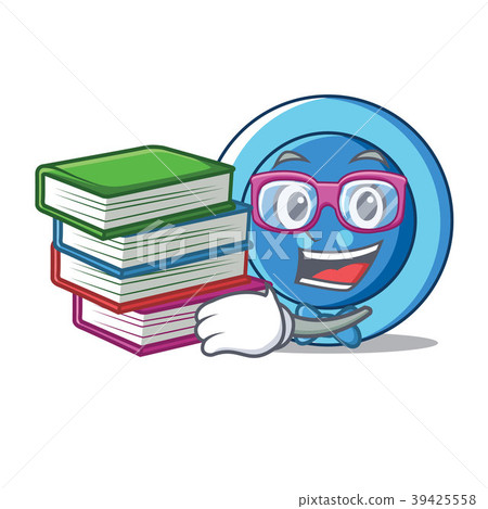 Student with book clothing button character Student with book clothing button character 39425558