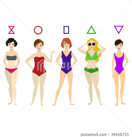 Cartoon Woman Body Shape Different Types Set Cartoon Woman Body Shape Different Types Set 39426715