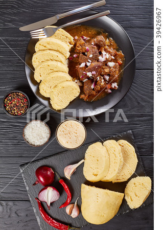 Czech beef goulash served on plate Czech beef goulash served on plate 39426967