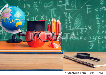 Apple Knowledge Symbol and Pencil Books 39427761