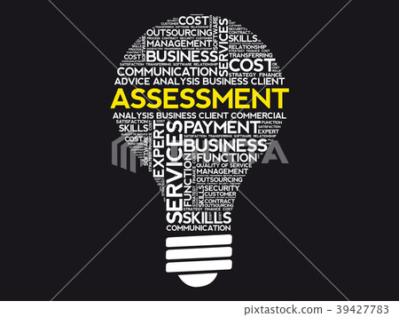 Assessment bulb word cloud 39427783