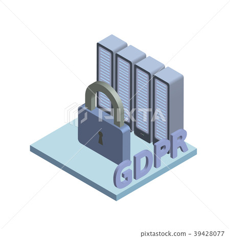GDPR, concept isometric illustration. General Data - Stock Illustration ...