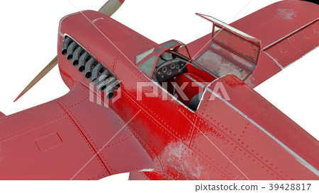 Red seaplane. 3D render Red seaplane. 3D render 39428817