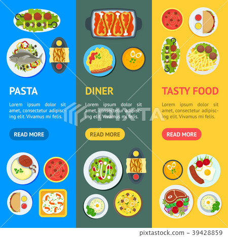 Cartoon Home Cooking Healthy Foods Dishes Menu 39428859