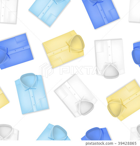 Realistic 3d Classic Shirts Set.Seamless Pattern 39428865