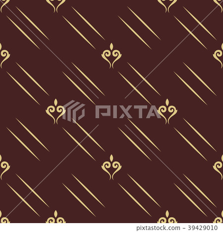 Seamless Vector Pattern with Golden Elements 39429010