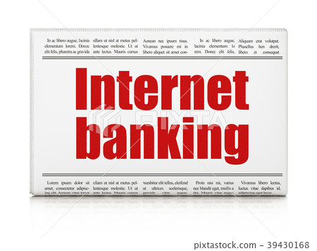Currency concept: newspaper headline Internet 39430168