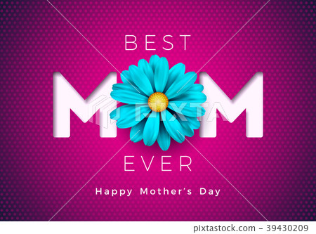 Happy Mothers Day Greeting card illustration with 39430209