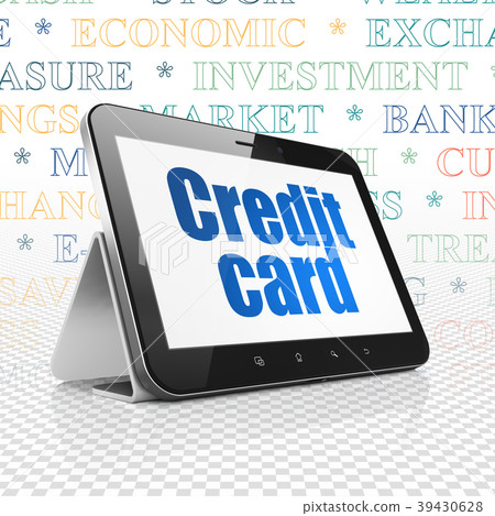 Banking concept: Tablet Computer with Credit Card 39430628
