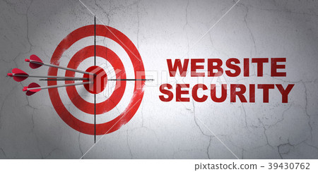 Web design concept: target and Website Security on 39430762