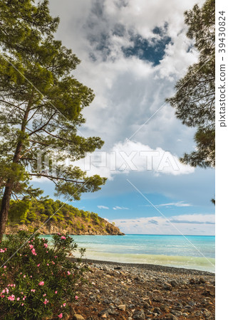 Beach at Mediterranean sea. Antalya, Turkey Beach at Mediterranean sea. Antalya, Turkey 39430824