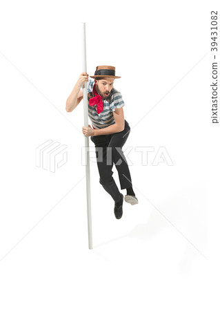 Caucasian man in traditional gondolier costume and 39431082