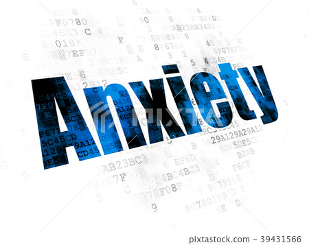 Medicine concept: Anxiety on Digital background 39431566
