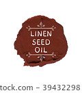 VECTOR Illustration: Linen Seed Oil Seal Stamp 39432298