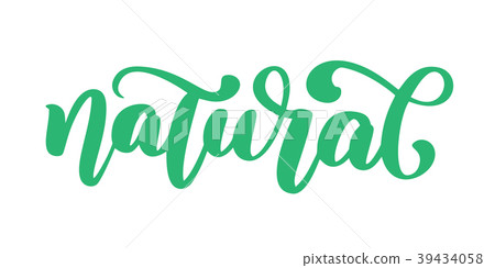 Natural icon hand drawn calligpaphy isolated 39434058