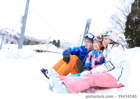 家庭滑雪 家庭滑雪 39434590