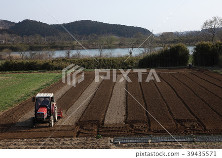 Raised soil with a tractor Raised soil with a tractor 39435571