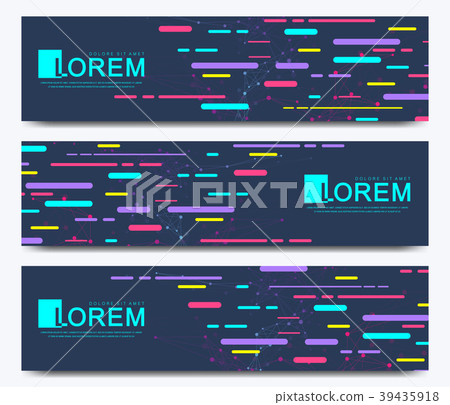Modern set of vector banner. Abstract flat shapes Modern set of vector banner. Abstract flat shapes 39435918