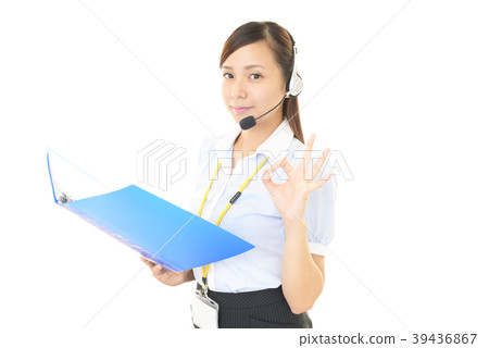 A smiling operator A smiling operator 39436867