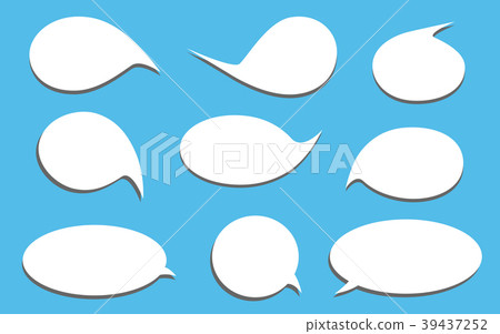 Vector set of stickers of speech bubbles. Blank Vector set of stickers of speech bubbles. Blank 39437252