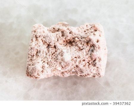 rough Kaolinite stone on white marble rough Kaolinite stone on white marble 39437362