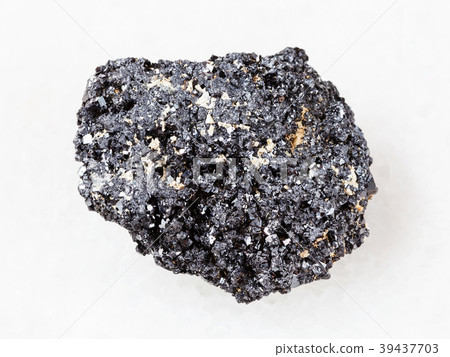 Perovskite stone on white marble Perovskite stone on white marble 39437703