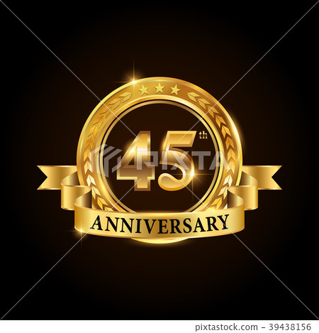 45 years anniversary celebration logotype. 39438156