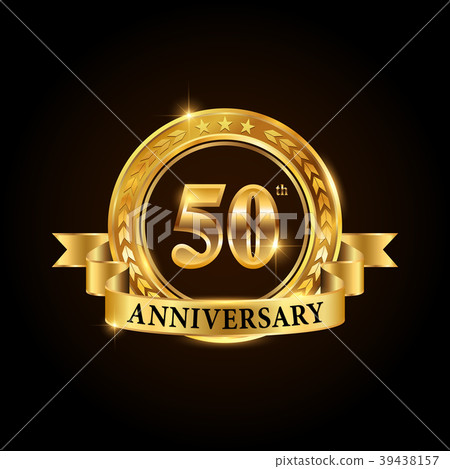 50 years anniversary celebration logotype.  39438157
