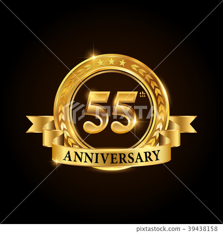 55 years anniversary celebration logotype.  39438158