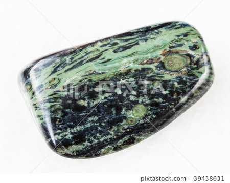 tumbled rhyolite gemstone on white 39438631