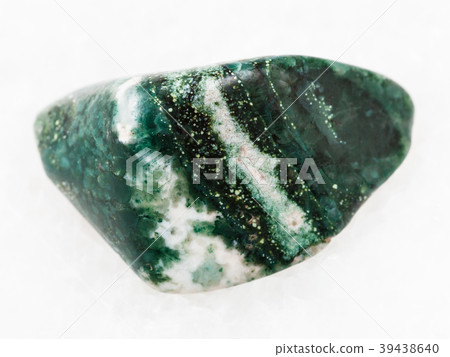 tumbled Chlorite gemstone on white tumbled Chlorite gemstone on white 39438640