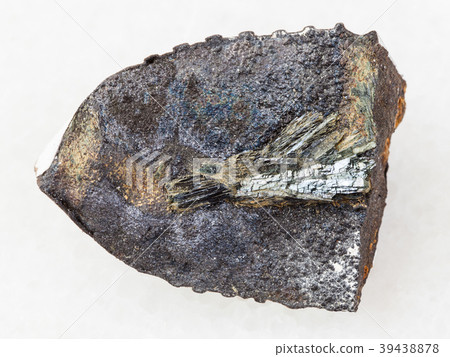raw Vivianite stone on white raw Vivianite stone on white 39438878