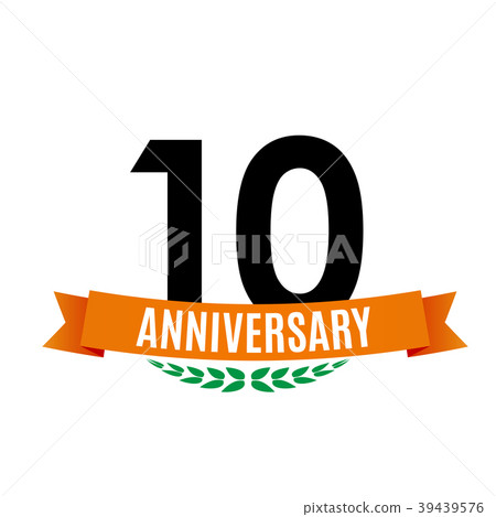 Template 10 Years Anniversary Background with 39439576