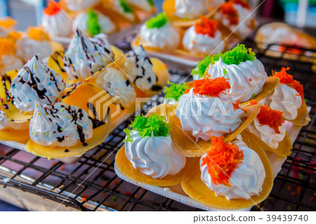 Bakery, Cream, Food, Thailand, Crepe - Pancake 39439740