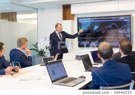 Business presentation on corporate meeting. Business presentation on corporate meeting. 39440233