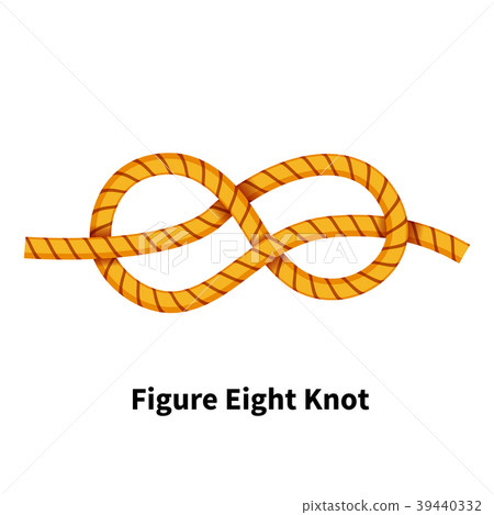 Figure Eight sea knot how-to guide on white 39440332