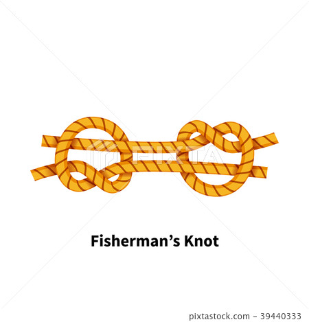 Fisherman's sea knot how-to guide on white 39440333