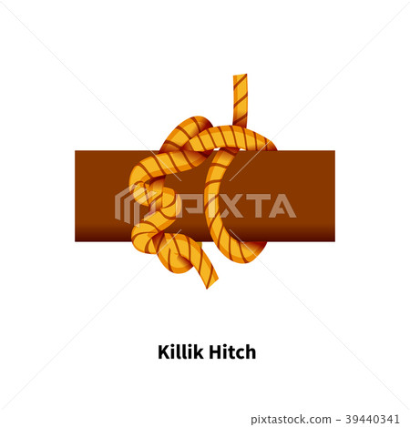 Killik Hitch sea knot how-to guide on white 39440341