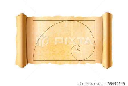 scroll with golden ratio proportions scheme 39440349