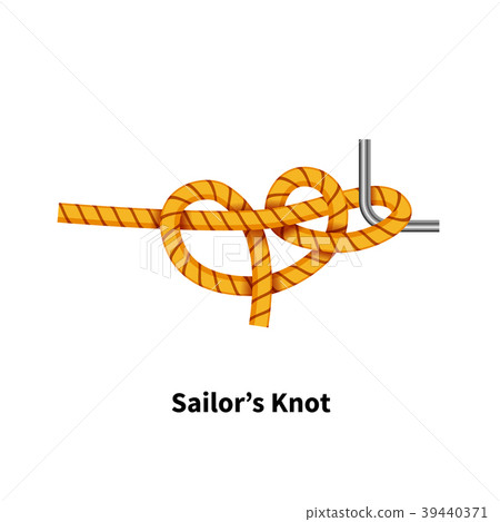 Sailor's sea knot how-to guide on white Sailor's sea knot how-to guide on white 39440371