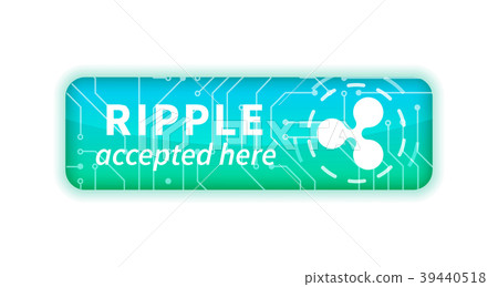 Ripple accepted here, bright glossy badge on white 39440518