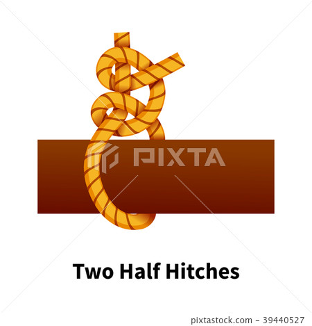 Two Half Hitches sea knot how-to guide on white 39440527