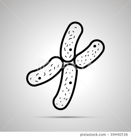 Chromosome simple black icon with shadow 39440536