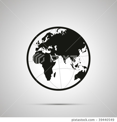 Europe and africa side of world map on globe 39440549