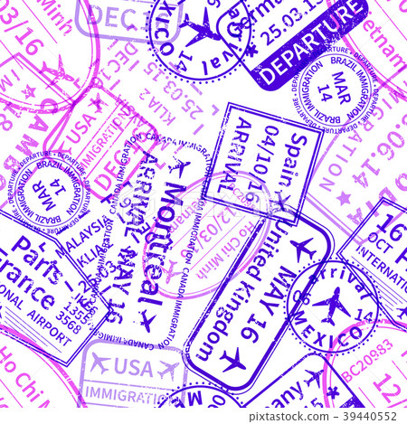 Purple International travel visa rubber stamps Purple International travel visa rubber stamps 39440552