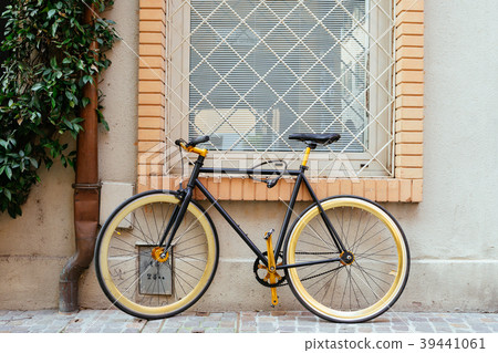 Black retro bike. Black retro bike. 39441061
