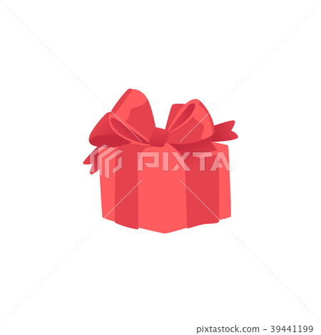 Vector cartoon present gift box ribbon bow 39441199